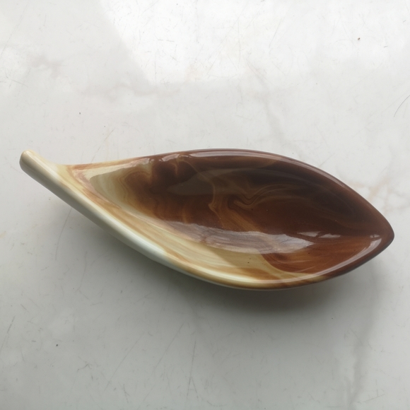 3 for$15 Vintage / MCM Marbled Swirl Pattern Brown And Ivory Ceramic Ashtray - Picture 1 of 8